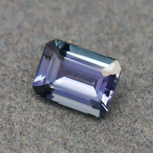 Natural Bi-Color Tanzanite 1.58 Carat 8.2x6 MM Octagon Shape Faceted Gemstone
