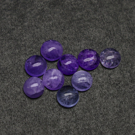 Natural Rare Color Change Hackmanite Lot 1.65 Carat Round Shape Cabochon Gemstone 9 Pieces Lot