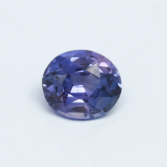 Natural Color Change Sapphire 0.94 Carat 6.3x5.4 MM Oval Shape Faceted Gemstone