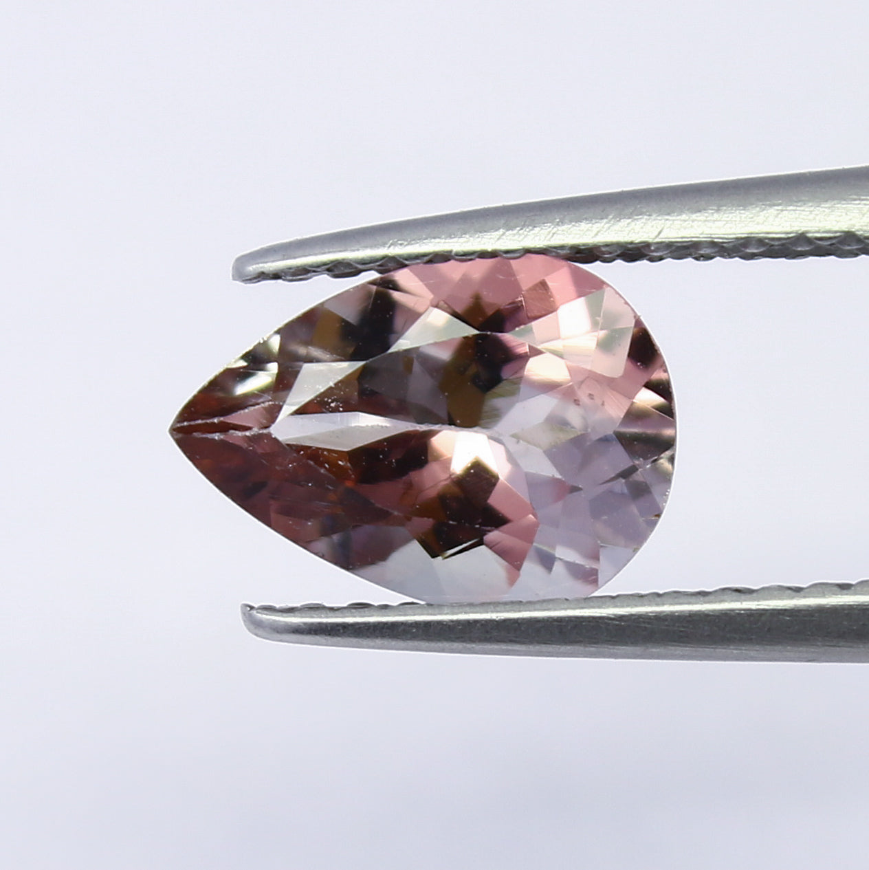 Natural Bi Color Tourmaline 1.38 Carat 9x6.5 MM Pear Shape Faceted Gemstone