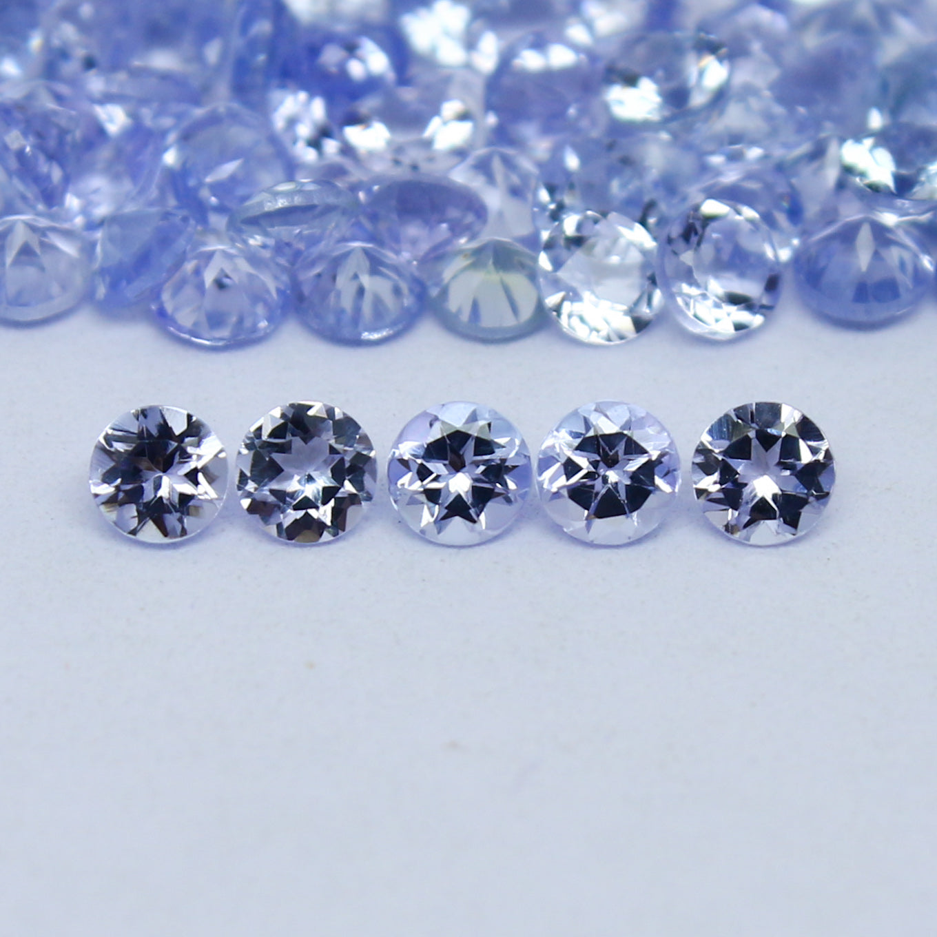Natural Blue Tanzanite Lot 2.5x2.5 MM Round Shape Faceted Gemstone Lot Tanzanite gemstone for eternity rings melee for gemstone projects