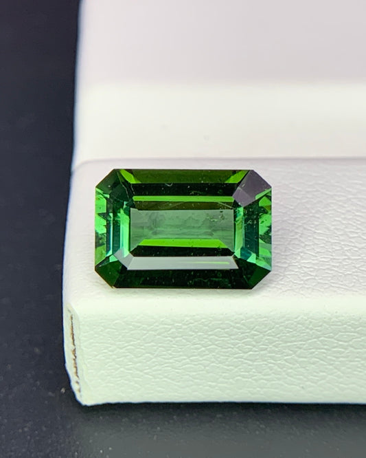 Natural Green Tourmaline 2.48 Carat 10x6.8 MM Octagon Shape Faceted Gemstone