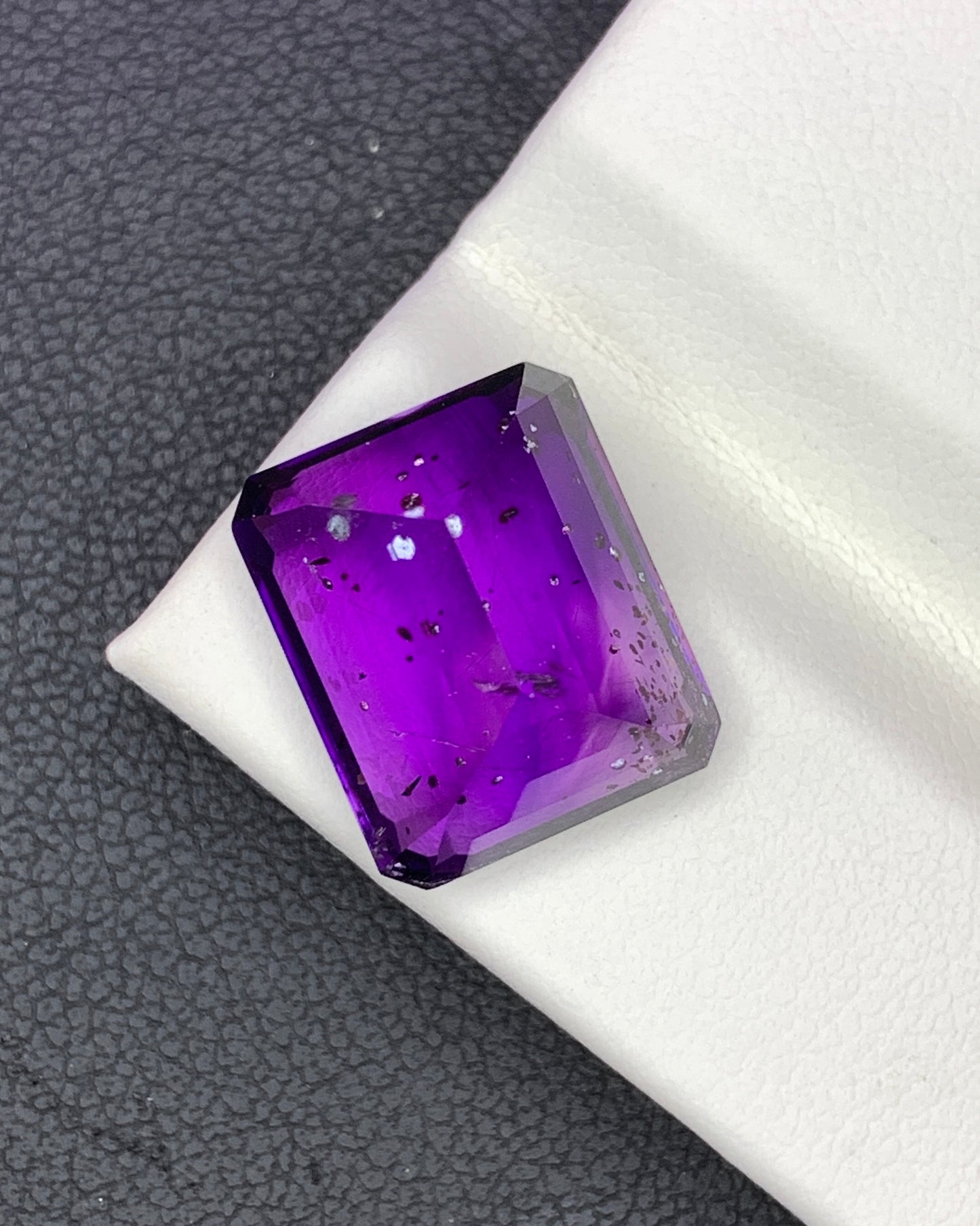 Natural Amethyst Super Seven 9.75 Carat 13.7x11.5 MM Octagon Shape Faceted Gemstone