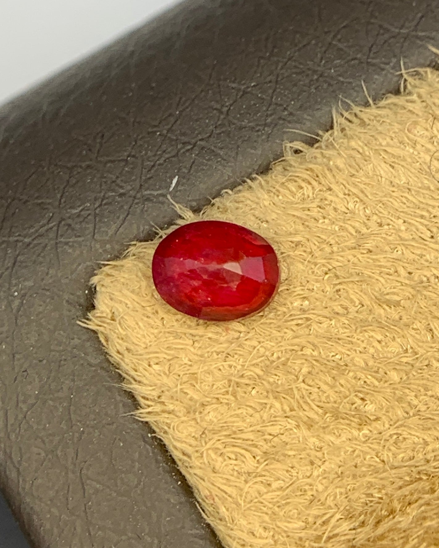 Natural Ruby 0.61 Carat 5.3x4.3 MM Oval Shape Faceted Gemstone