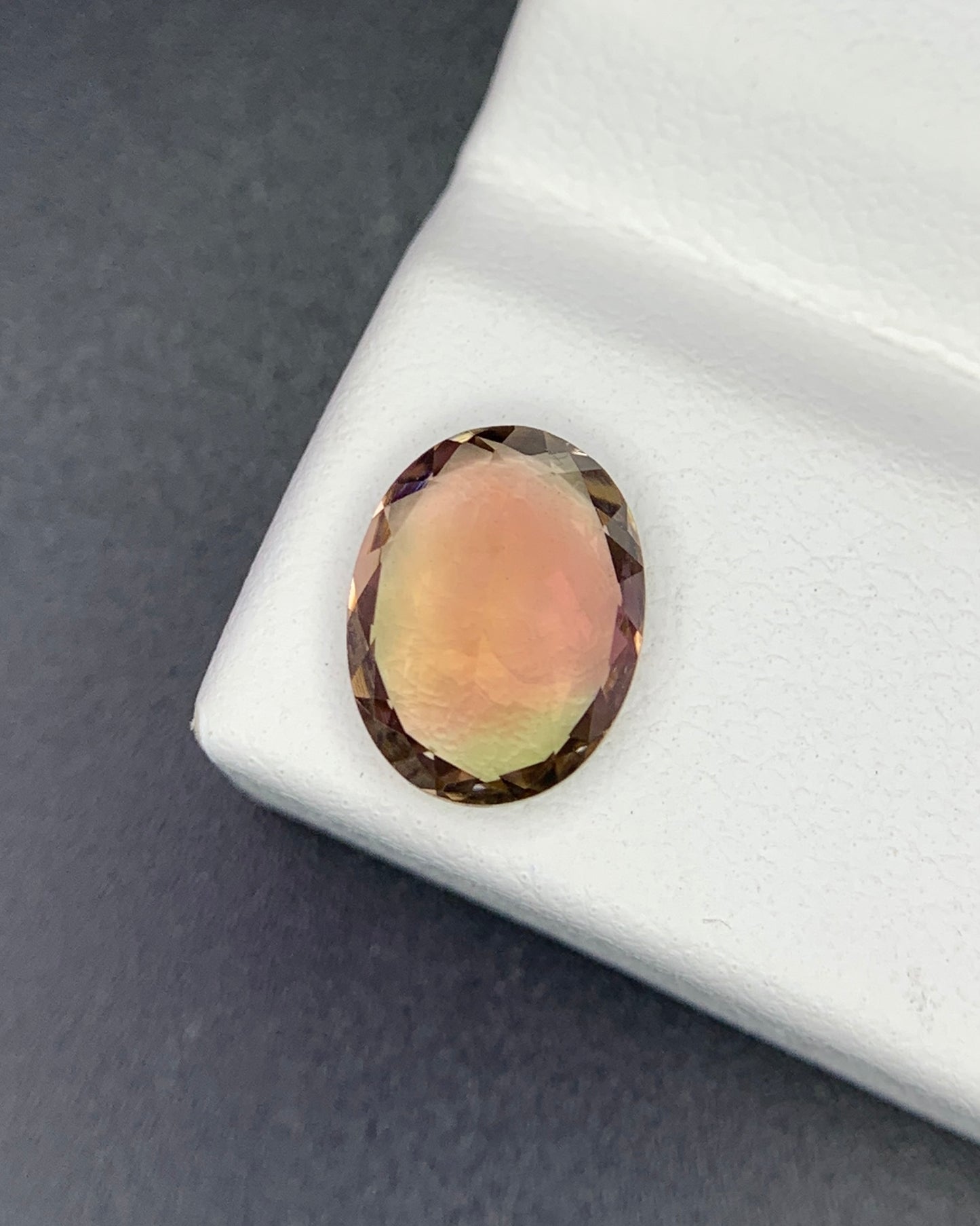 Natural Flawless Bi Color Tourmaline 1.77 Carat 9x7 MM Oval Shape Faceted Gemstone