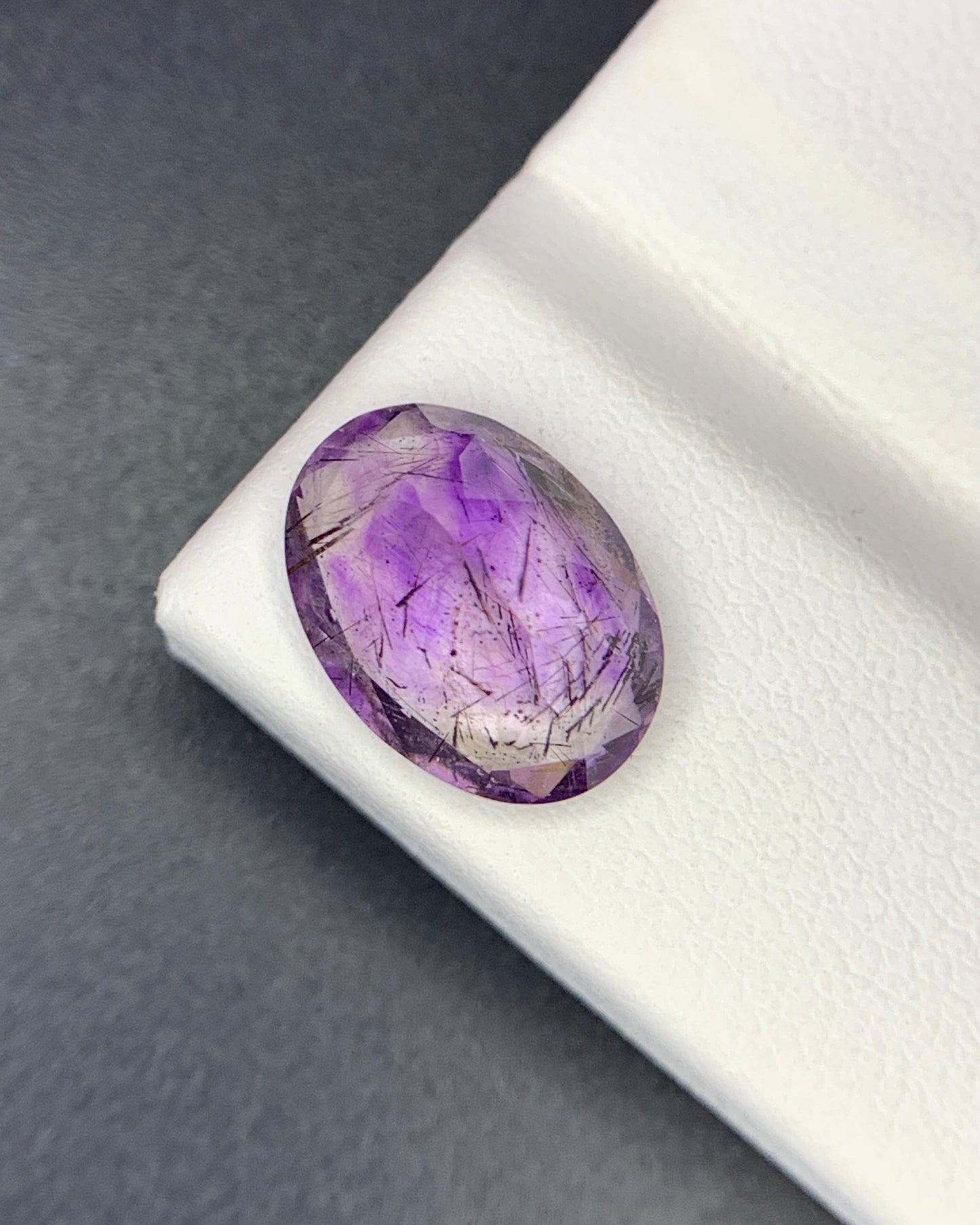 Natural Super Seven 2.80 Carat 11.3x8.3 MM Oval Shape Faceted Gemstone with 7 Crystals Healing Stone Seven Chakra Melody Stone