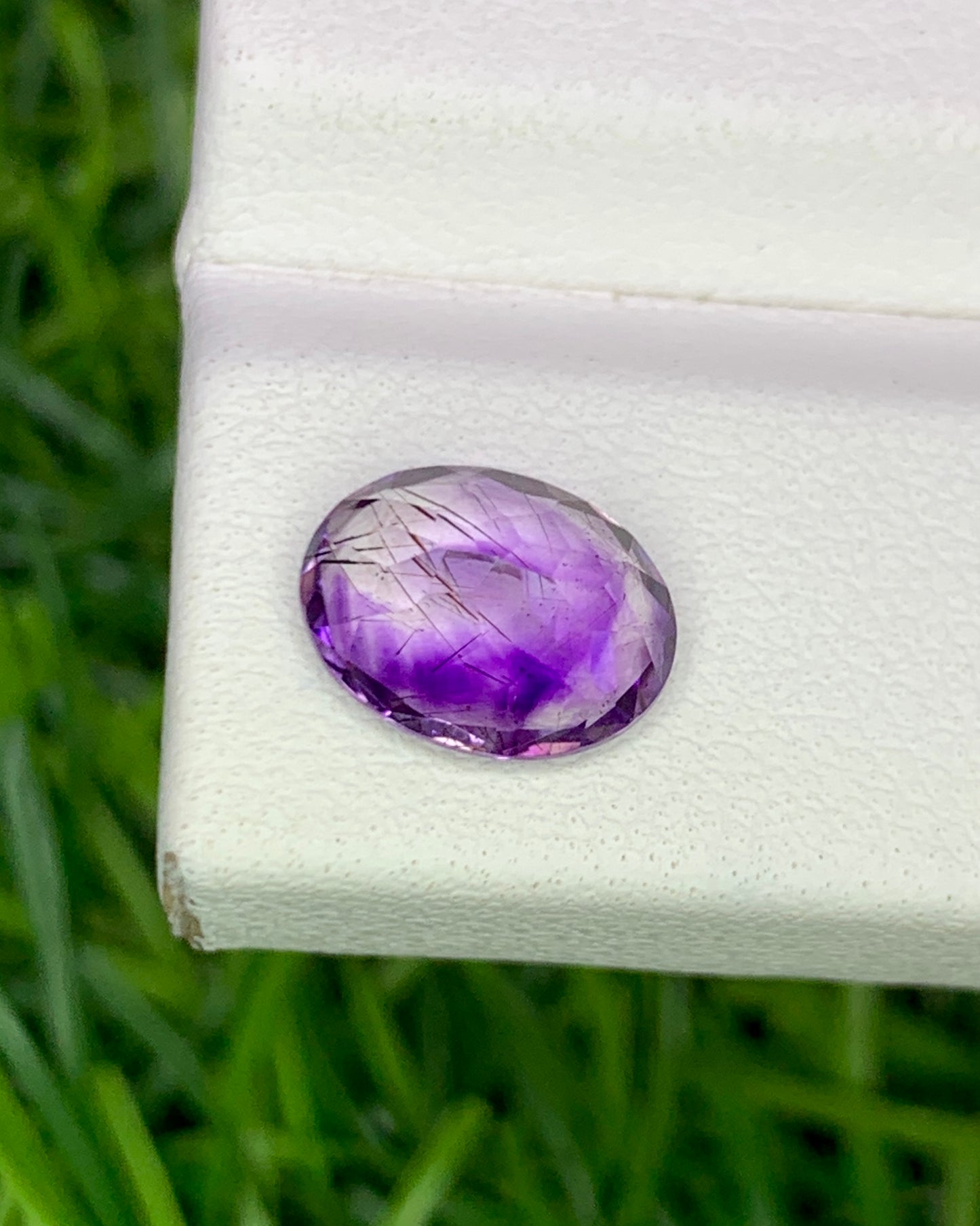 Natural Super Seven 9x7 Carat 1.62 MM Oval Shape Faceted Gemstone with 7 Crystals Healing Stone Seven Chakra Melody Stone