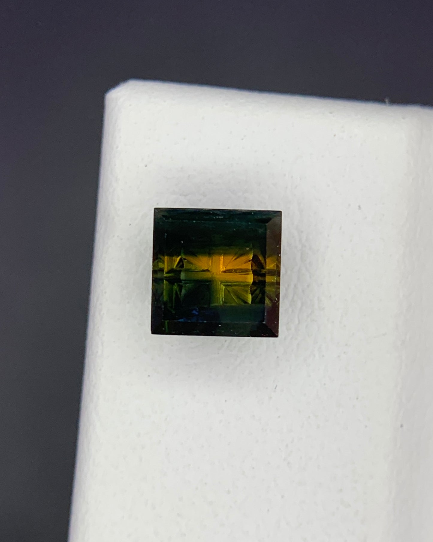 Natural Parti Sapphire 0.99 Carat 5.1x5.1 MM square Shape Starbrite Cut Faceted Gemstone