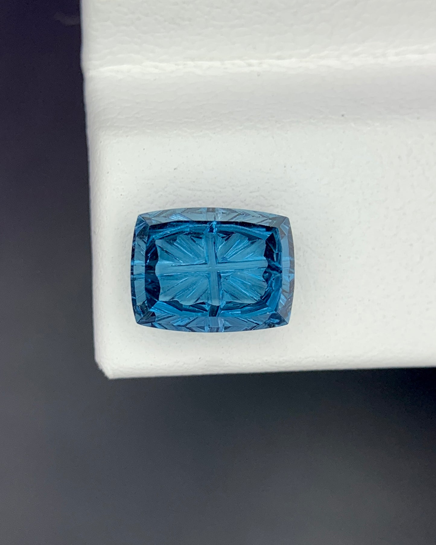 Natural London Blue Topaz 2.13 Carat 8.3x6.3 MM Cushion Shape Starbrite Cut Faceted Gemstone