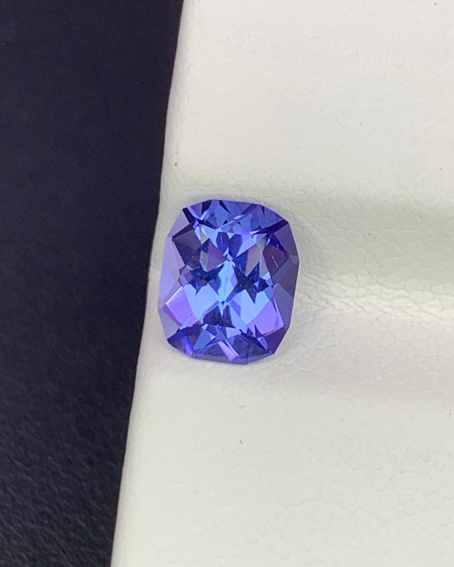 Natural Blue Tanzanite 1.40 Carat 7.4x6.2 MM Fancy Cushion Shape Faceted Gemstone