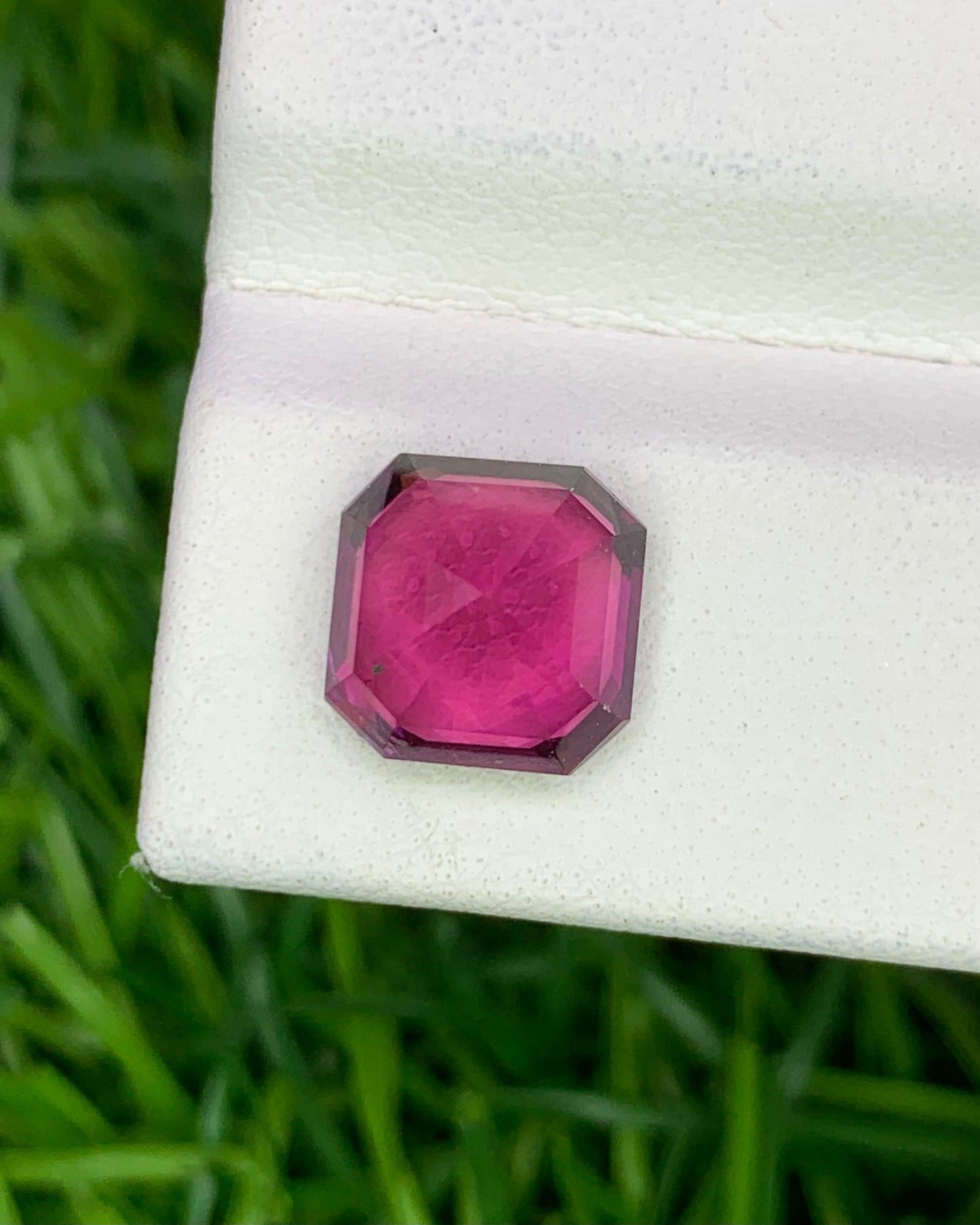 Natural Pink Tourmaline 2.67 Carat 8.1x8.1 MM Asscher Cut Faceted Gemstone