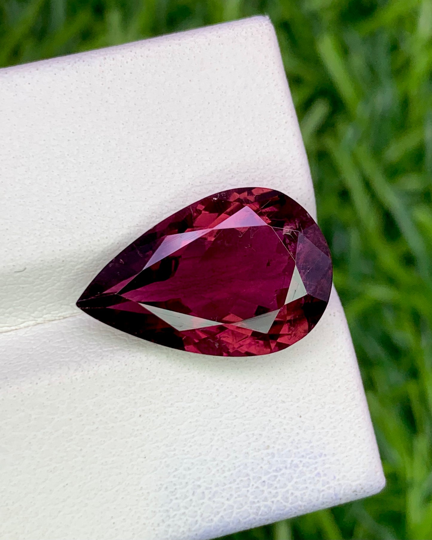 Natural Pink Tourmaline 7.05 Carat 17x11 MM Pear Shape Faceted Gemstone