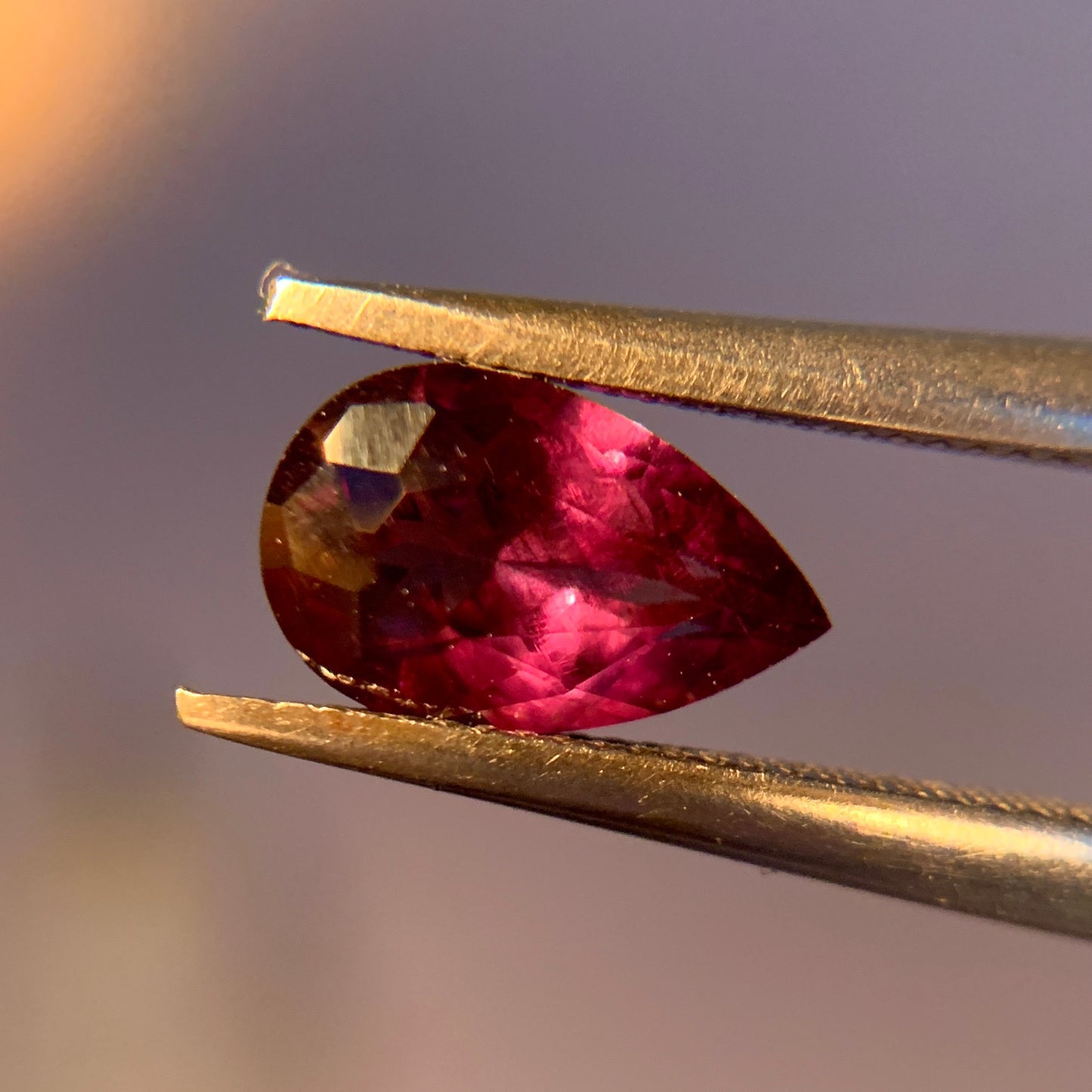 Natural Color Change Garnet 1.25 Carat 8.6x5.5 MM Pear Shape Faceted Gemstone