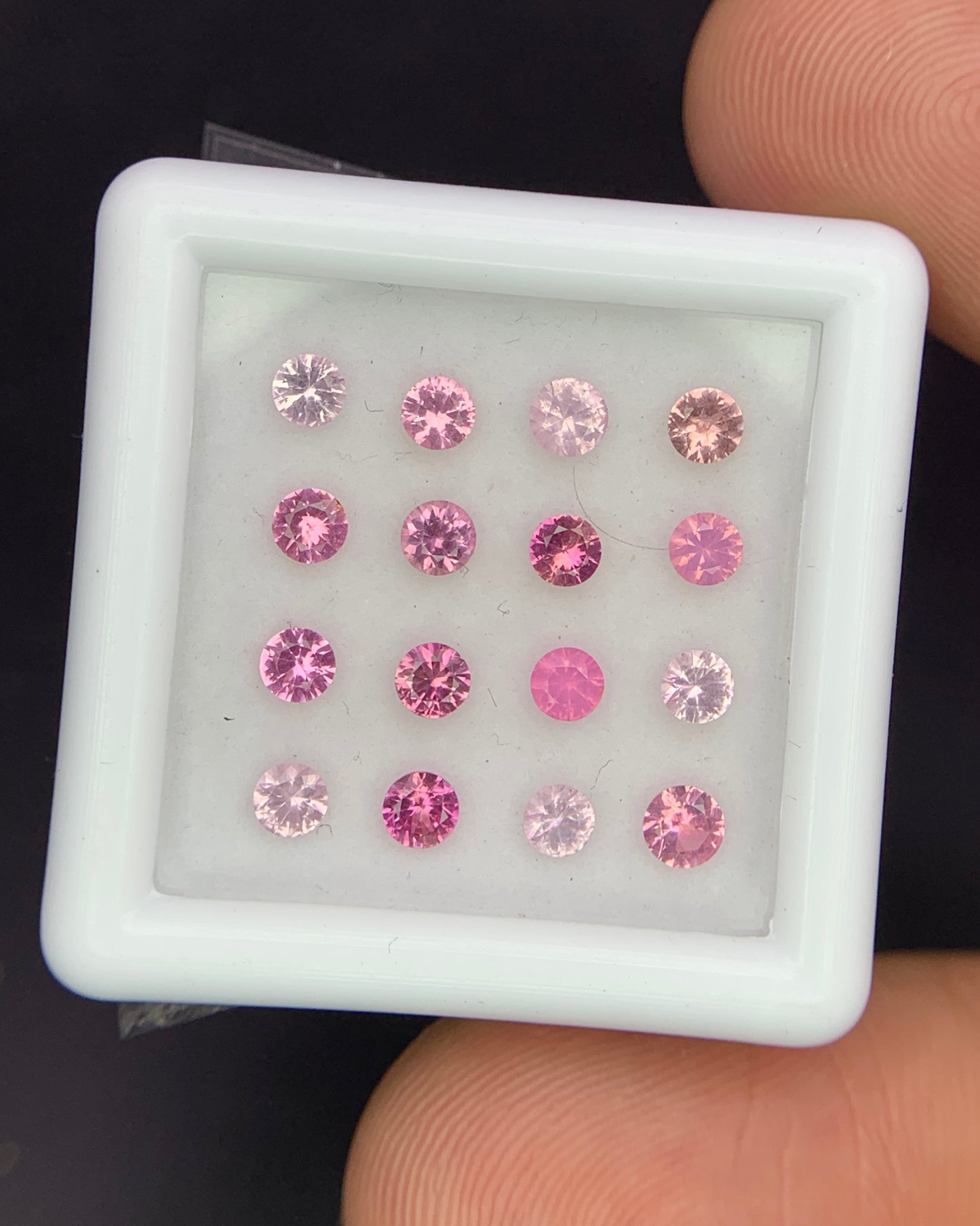 Natural Pink Spinel Lot 1.36 Carat 2.75x2.75 MM (Approx) Round Shape Diamond Cut Faceted Gemstone 16 Piece Lot