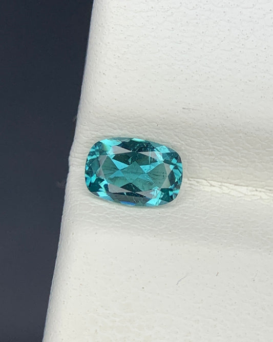 Natural Namibian Neon Tourmaline 0.47 Carat 6x4 MM Cushion Shape Faceted Gemstone