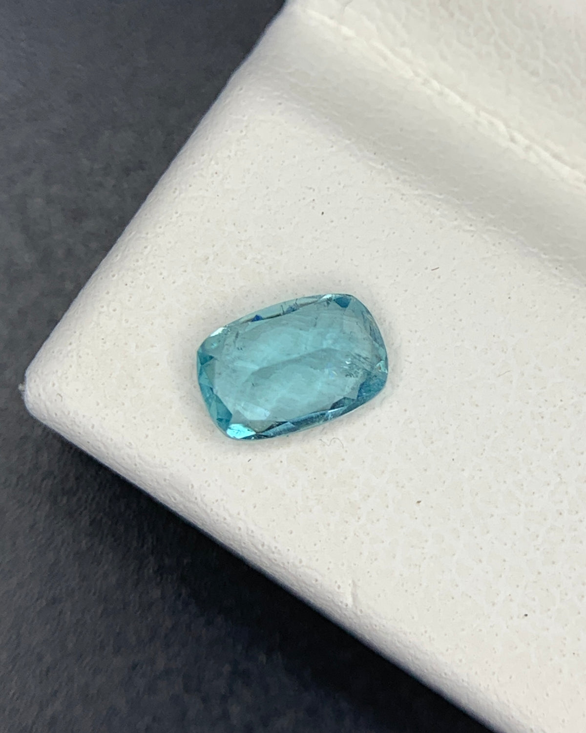 Natural Indicolite Tourmaline 0.47 Carat 6x4 MM Cushion Shape Faceted Gemstone