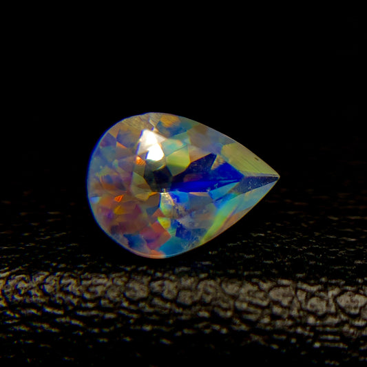 Natural Rainbow Moonstone 0.80 Carat 7.4x5.4 MM Pear Shape Faceted Gemstone