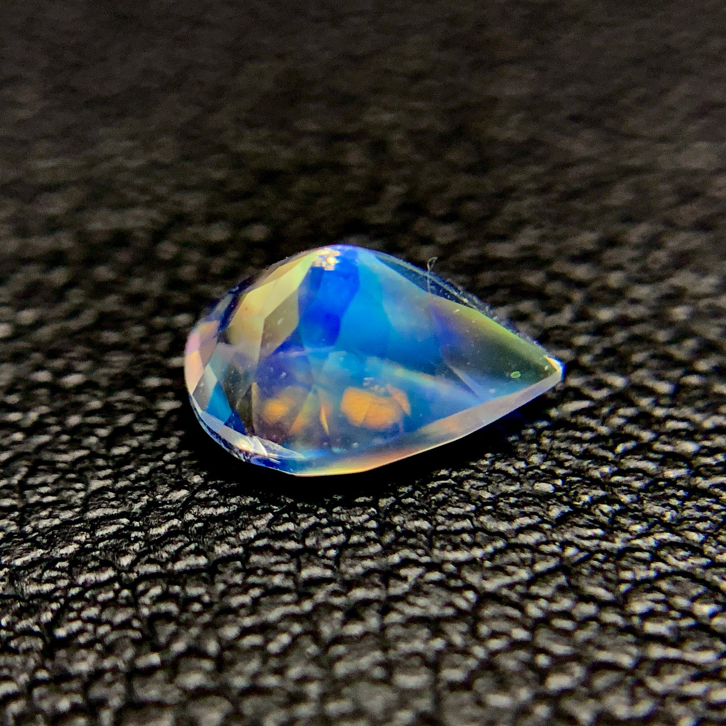 Natural Rainbow Moonstone 0.80 Carat 7.4x5.4 MM Pear Shape Faceted Gemstone