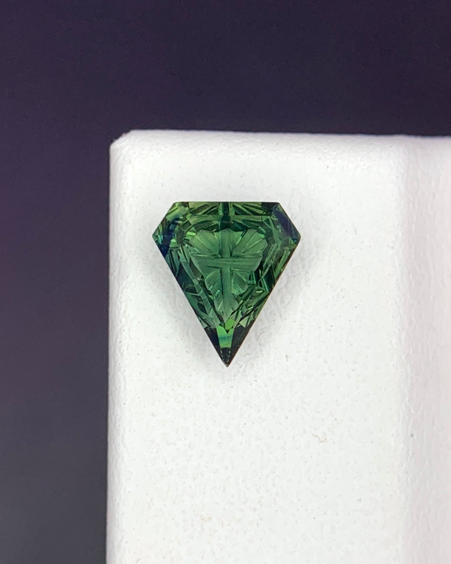 Natural Green Sapphire 0.84 Carat 7.1x6.4 MM Fancy Shape Starbrite Cut Faceted Gemstone
