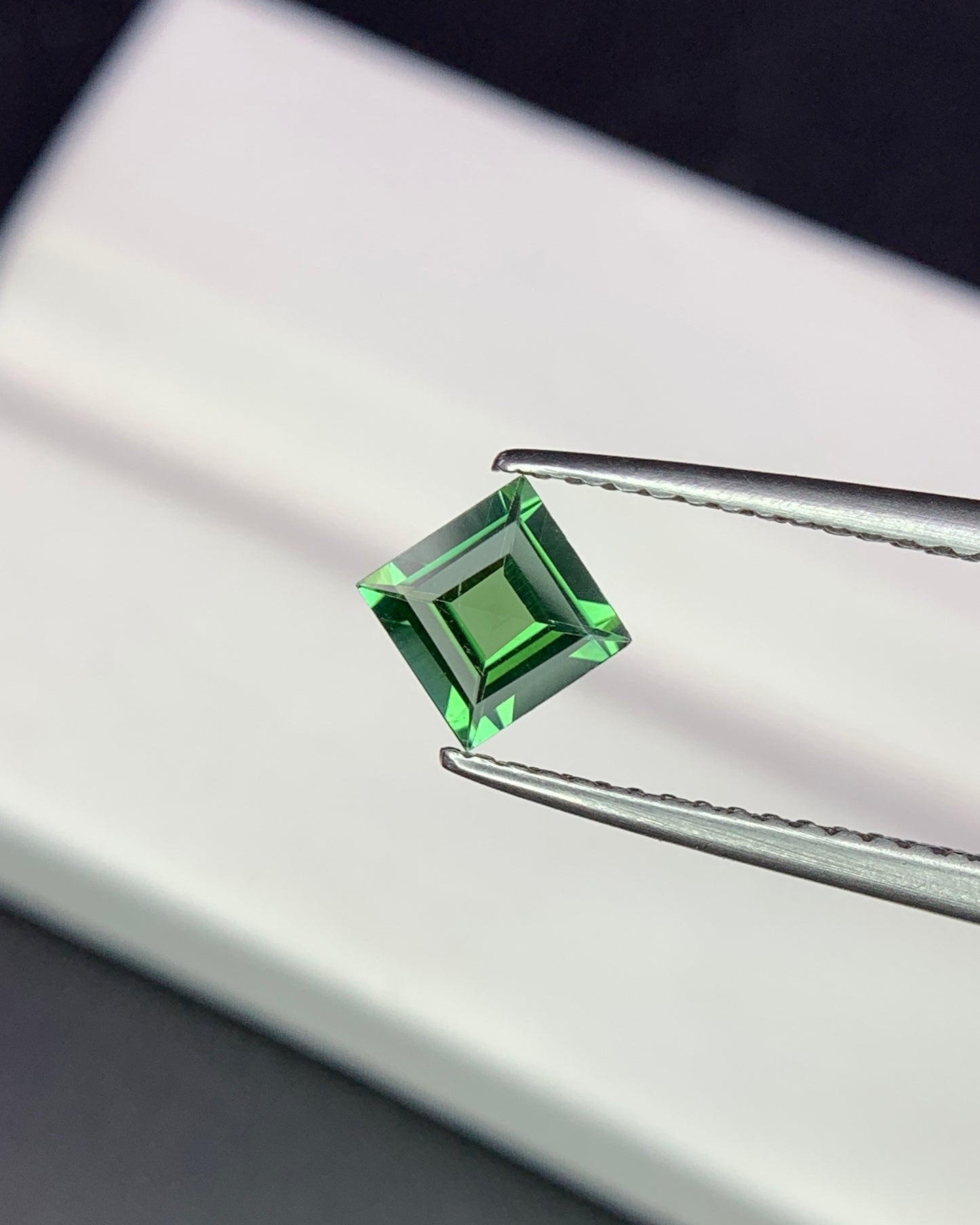 Natural Green Tourmaline 0.53 Carat 5x5 MM Square Shape Faceted Gemstone