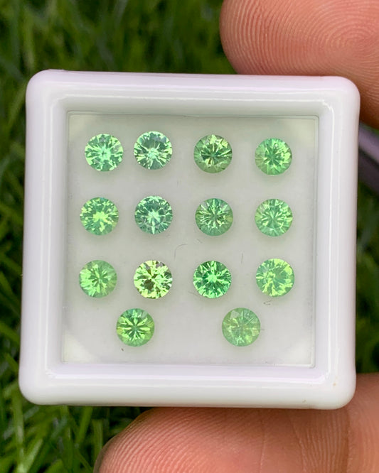 Natural Rare Kornerupine Lot 3.5x3.5 MM Round Shape Faceted Gemstone Lot