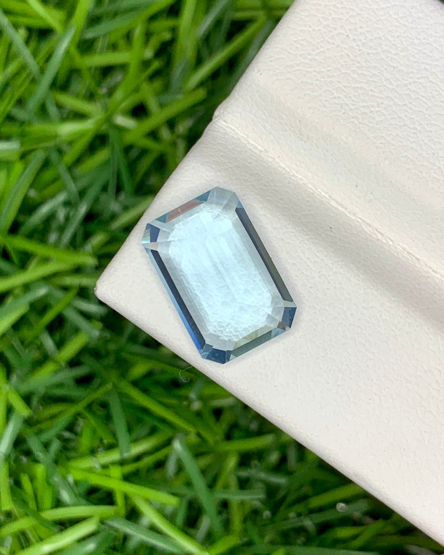 Natural Aquamarine 3.19 Carat 12x8 MM Octagon Shape Faceted Gemstone