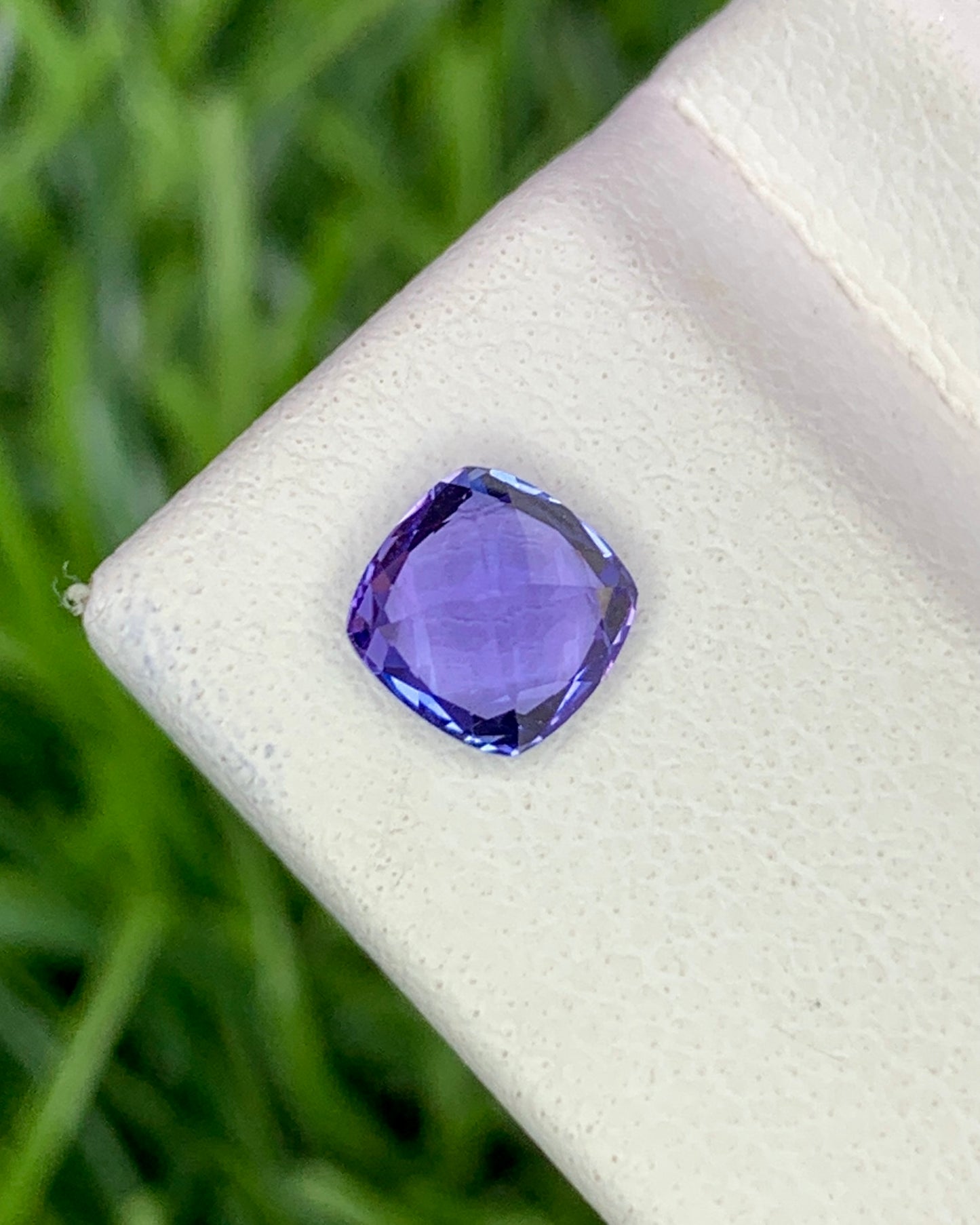 Natural Purple Tanzanite 0.63 Carat 5x5 MM Cushion Shape Faceted Gemstone