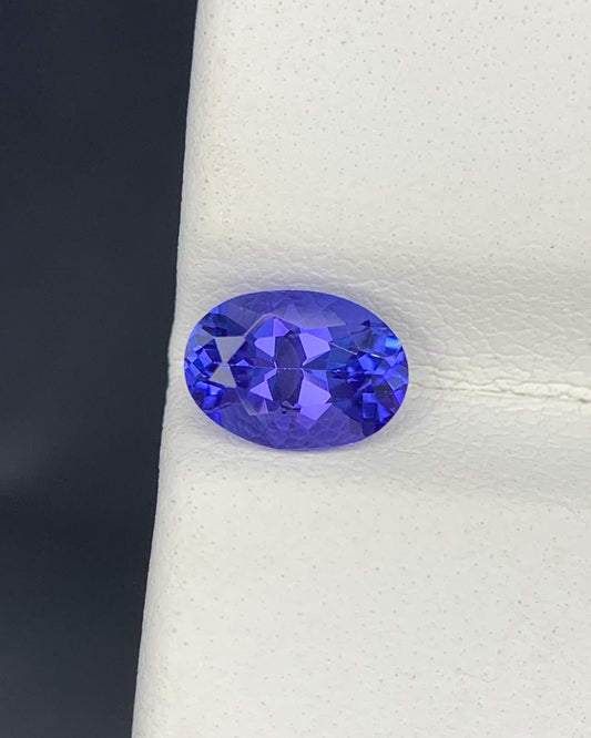 Natural AA+ Blue Tanzanite 0.89 Carat 7x5 MM Oval Shape Faceted Gemstone