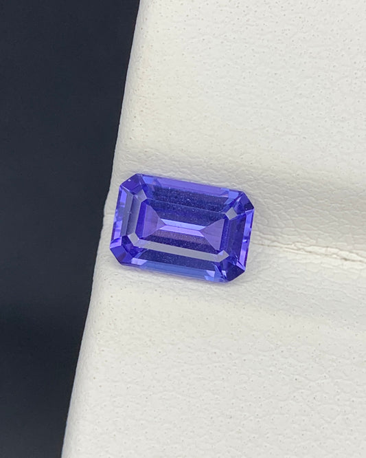 Natural AA+ Blue Tanzanite 1.17 Carat 7.5x5 MM Octagon Shape Faceted Gemstone