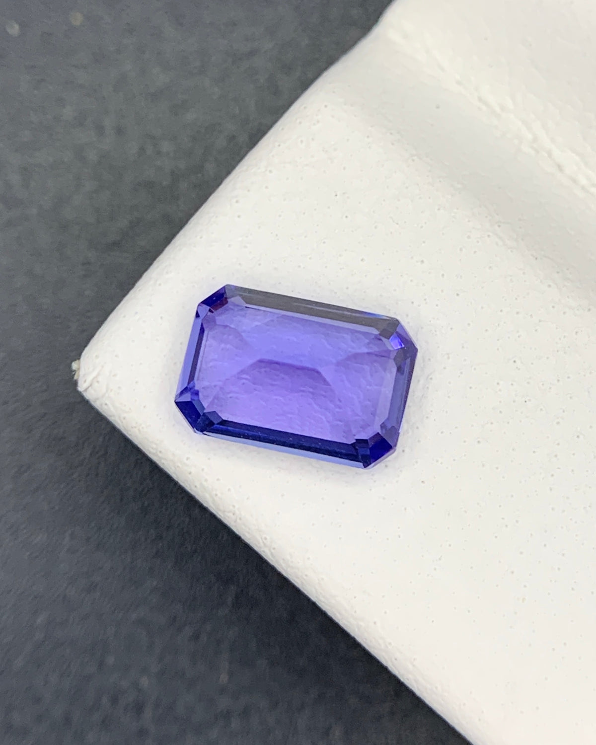 Natural AA+ Blue Tanzanite 1.17 Carat 7.5x5 MM Octagon Shape Faceted Gemstone
