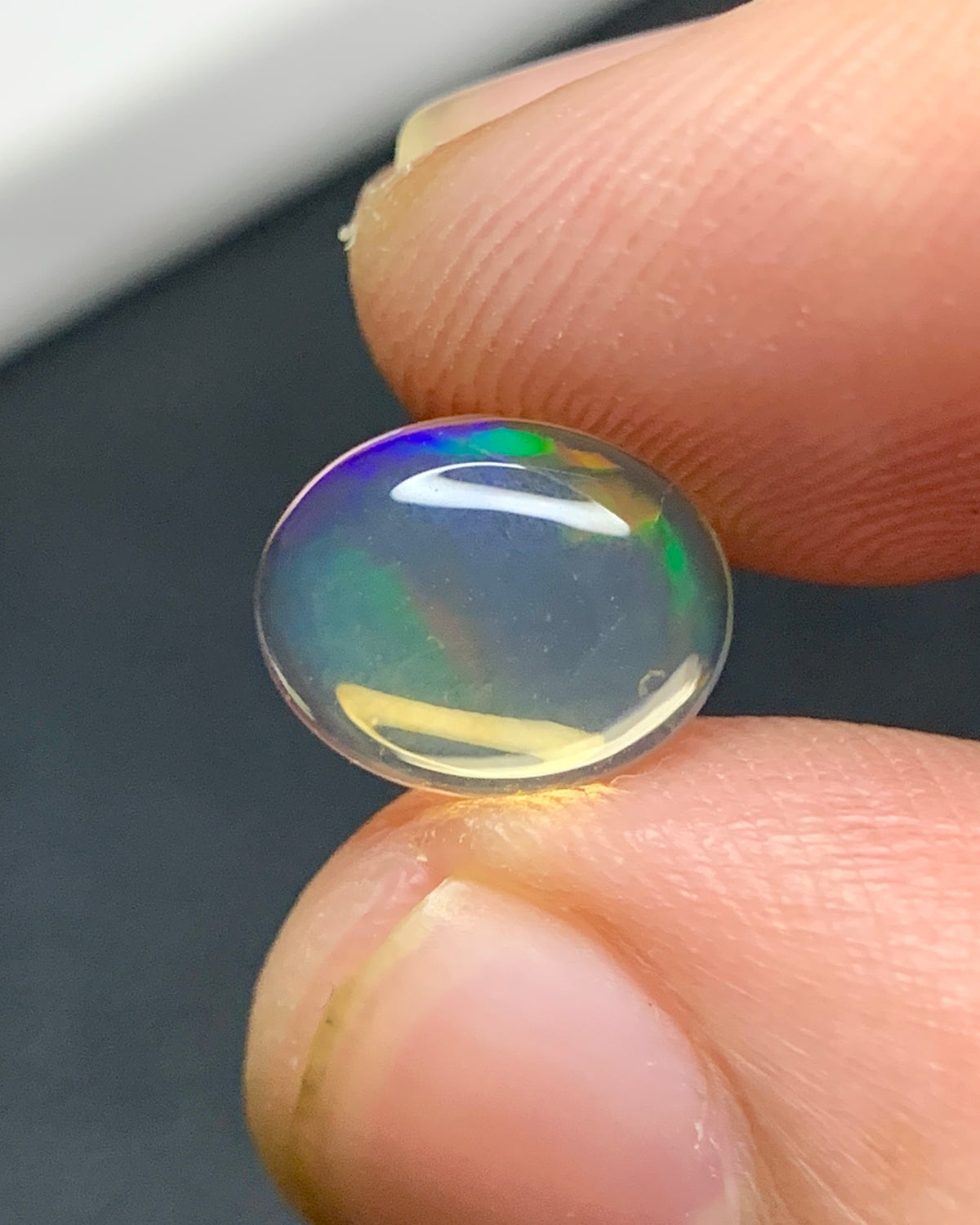 Natural Mexican Fire Opal 1.60 Carat 9.2x7.3 MM Oval Shape Cabochon Gemstone