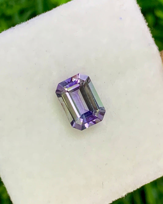 Natural Bi Color Tanzanite 0.79 Carat 6.8x4.9 MM Octagon Shape Faceted Gemstone