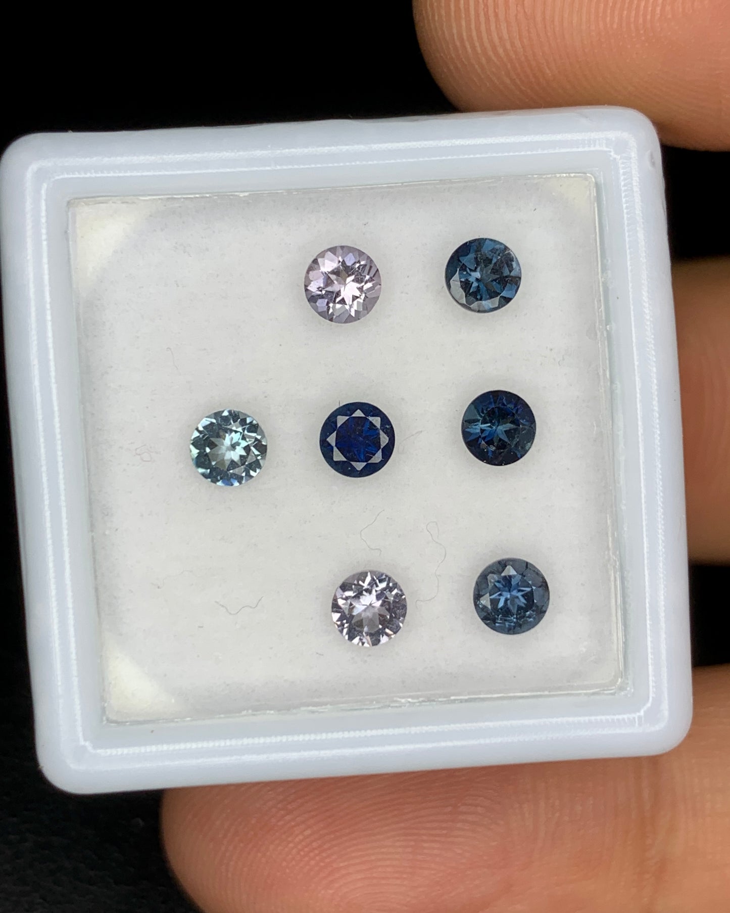 Natural Multi Color Tourmaline Lot 1.10 Carat 3.5x3.5 MM Round Shape Faceted Gemstone 7 Piece Lot