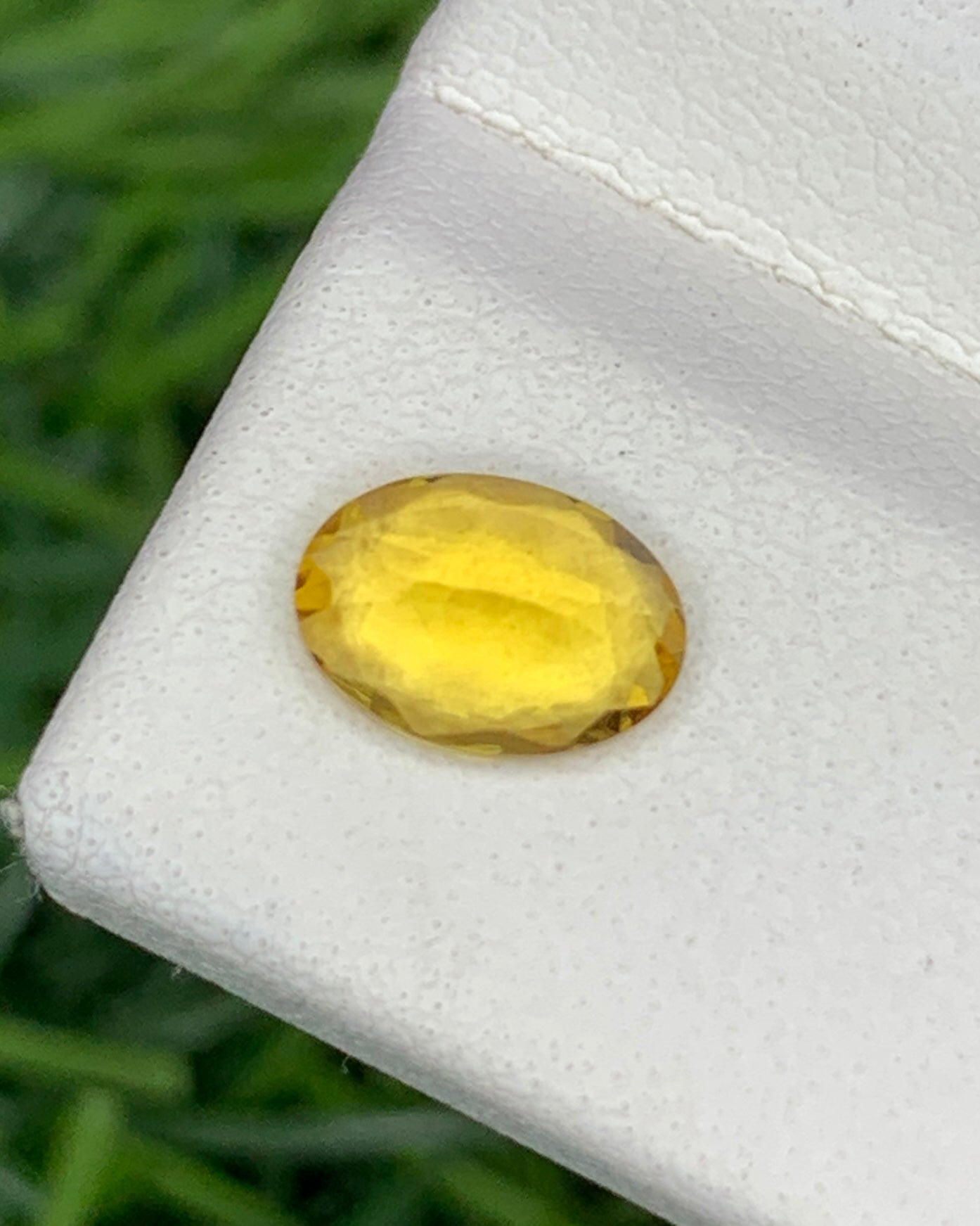 Natural Yellow Tourmaline 0.63 Carat 7x5 MM Oval Shape Faceted Gemstone