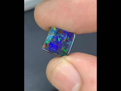 Natural Australian Boulder Opal 2.60 Carat 8.3x8.2 MM Free Form Shape Cabochon Gemstone