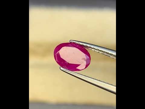 Natural Ruby 1.68 Carat 8x6 MM Oval Shape Faceted Gemstone
