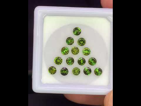 Natural Green Tourmaline Lot 4x4 MM Round Shape Faceted Gemstone Lot
