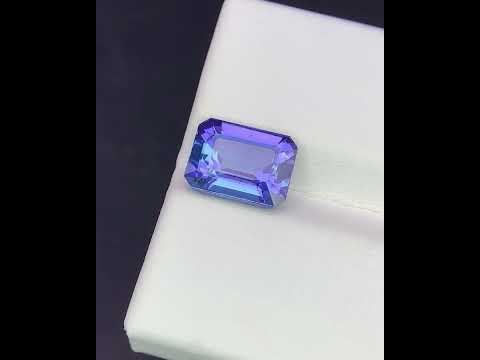 Natural Bi Color Tanzanite 2.58 Carat 9x7 MM Octagon Shape Faceted Gemstone