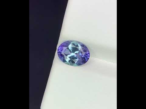 Natural Bi Color Tanzanite 1.46 Carat 8.5x6.5 MM Oval Shape Faceted Gemstone