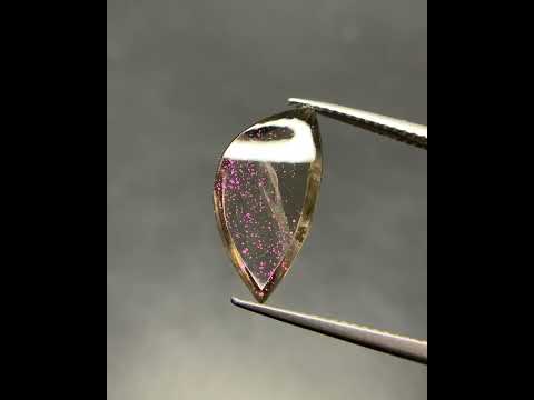 Natural Rare Pink Fire Quartz 4.85 Carat 18.6x9.4 MM Freeform Shape Covellite Quartz Gemstone from Brazil