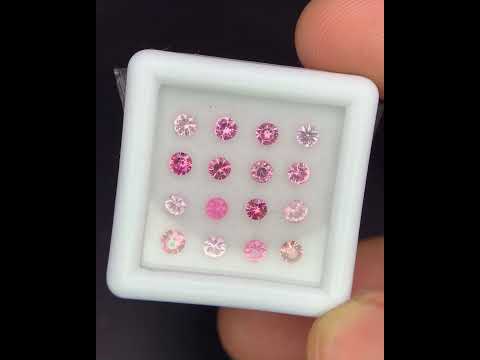 Natural Pink Spinel Lot 1.36 Carat 2.75x2.75 MM (Approx) Round Shape Diamond Cut Faceted Gemstone 16 Piece Lot