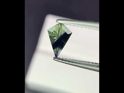Natural Parti Sapphire 0.83 Carat 9.8x5.7 MM Fancy Shape Starbrite Cut Faceted Gemstone