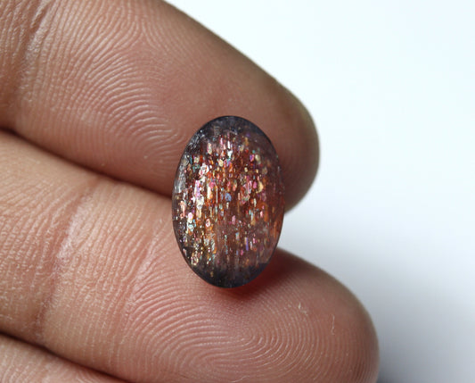 Natural Rare BloodShot Iolite Sunstone 3.69 Carat 13.9x10 MM Oval Shape Faceted Gemstone