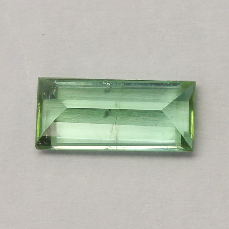 Natural Green Tourmaline 2.12 Carat 11.3x5 MM Baguette Shape Faceted Gemstone