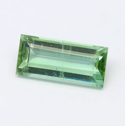 Natural Green Tourmaline 2.12 Carat 11.3x5 MM Baguette Shape Faceted Gemstone