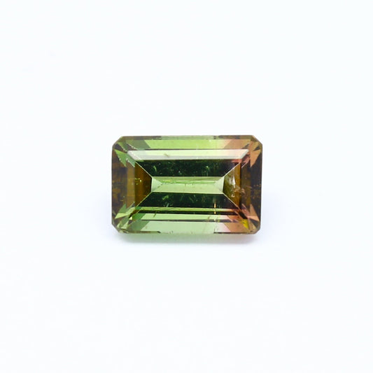 Natural WaterMelon Bi-color Tourmaline 1.57 Carat 7.8x5.2 MM Octagon Shape Faceted Gemstone