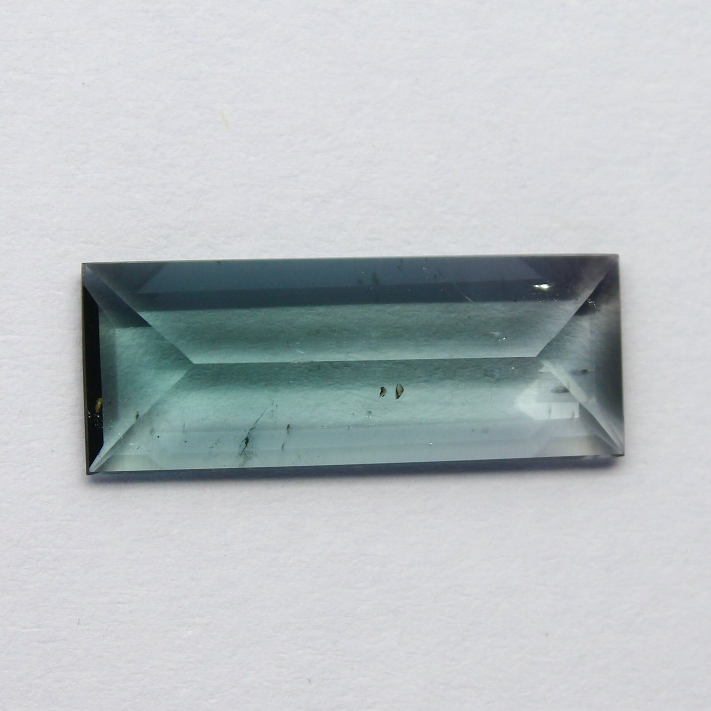 Natural Indicolite Tourmaline 3.24 Carat 17.2x6.8 MM Baguette Shape Faceted Gemstone