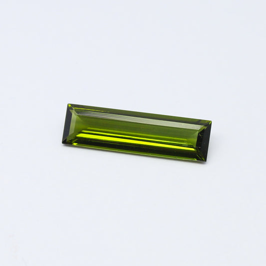 Natural Green Tourmaline 5.45 Carat 22x6.5 MM Baguette Shape Faceted Gemstone