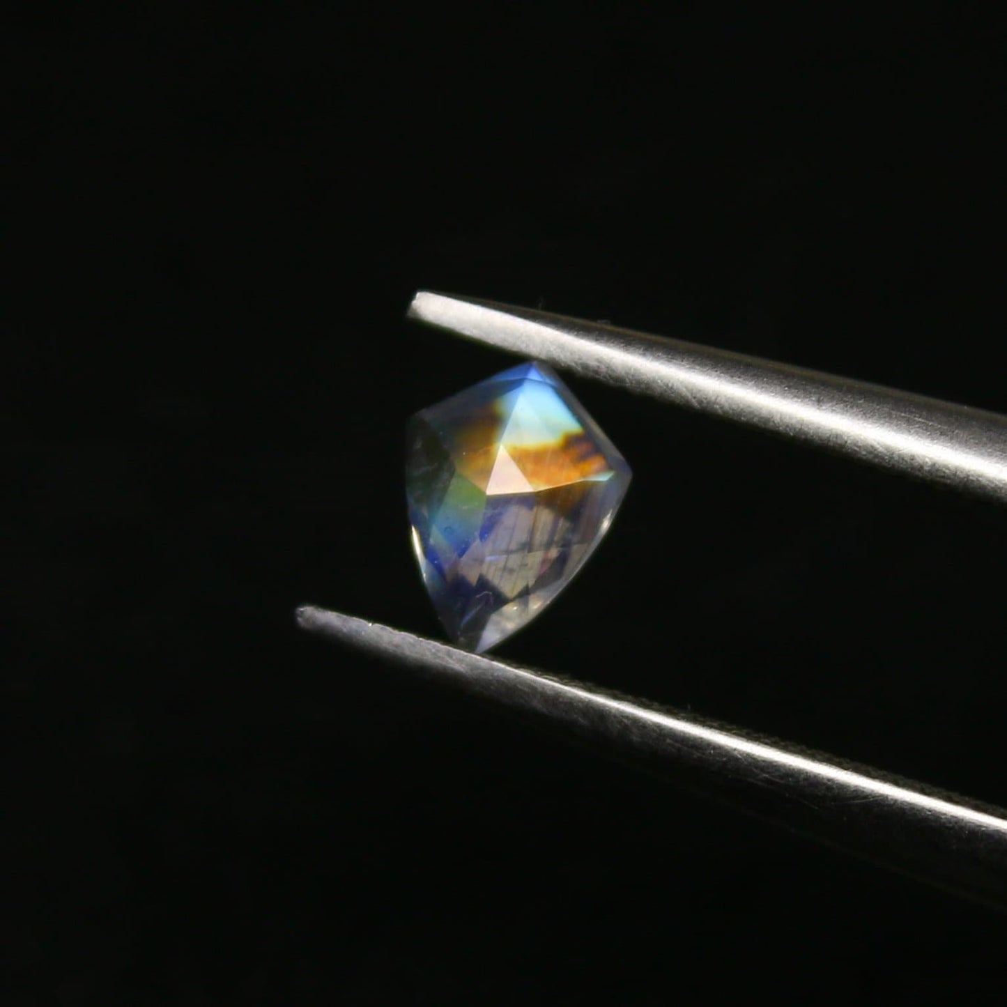 Natural Multi-Fire Rainbow Moonstone 0.34 Carat 6.2x4.7 MM Fancy Shape Faceted Gemstone