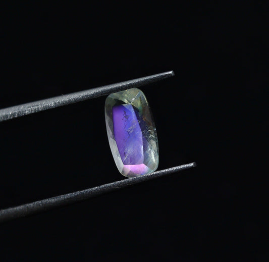 Natural Rare Andesine Labradorite 0.78 Carat 7.8x4.4 MM Cushion Shape Faceted Gemstone